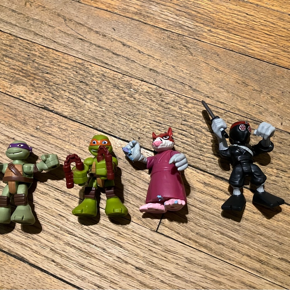 Ninja Turtle Action Figure Set - Green, Red, Black